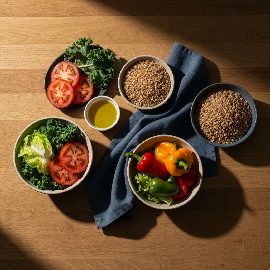 Fresh healthy ingredients and balanced nutrition