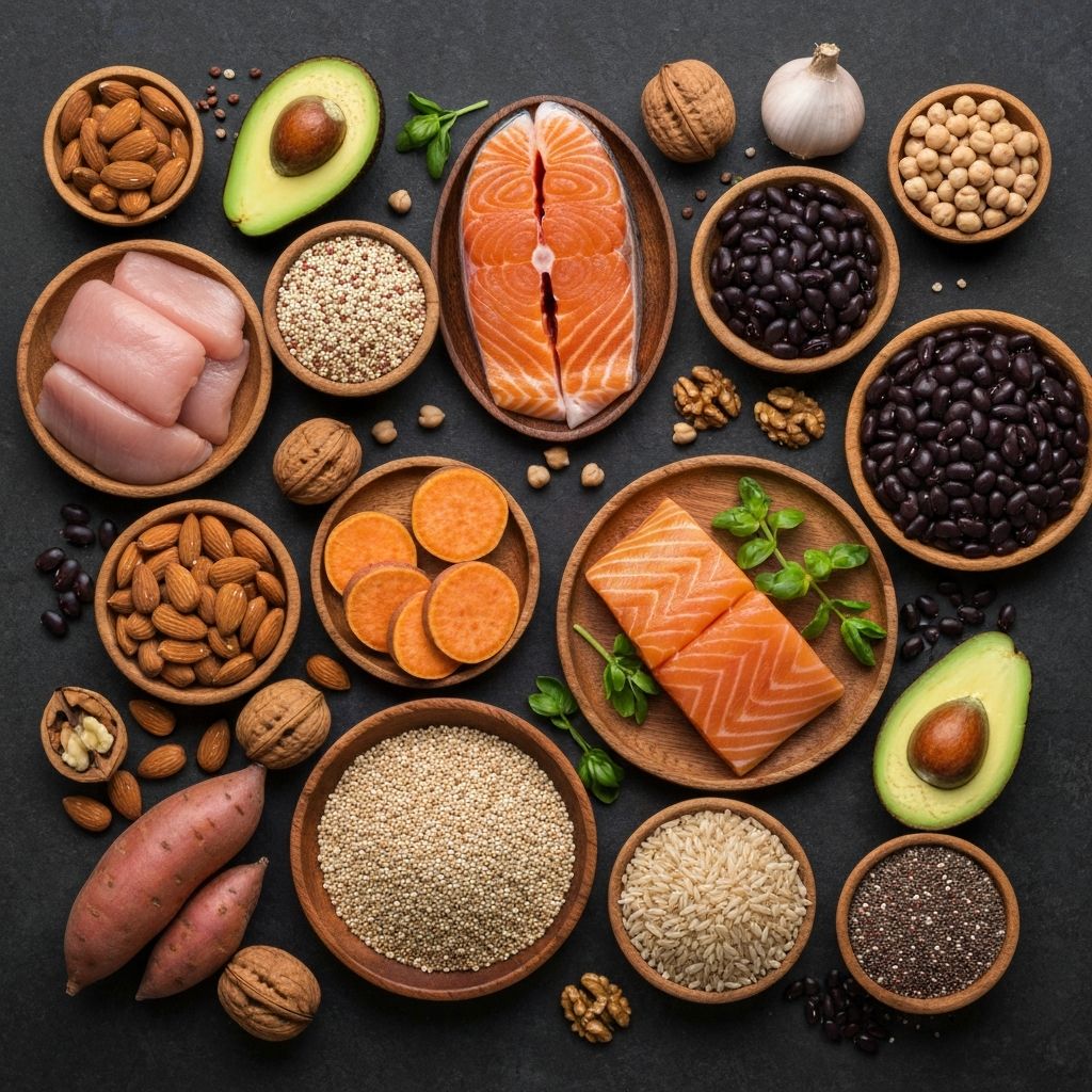 Various macronutrient-rich whole foods