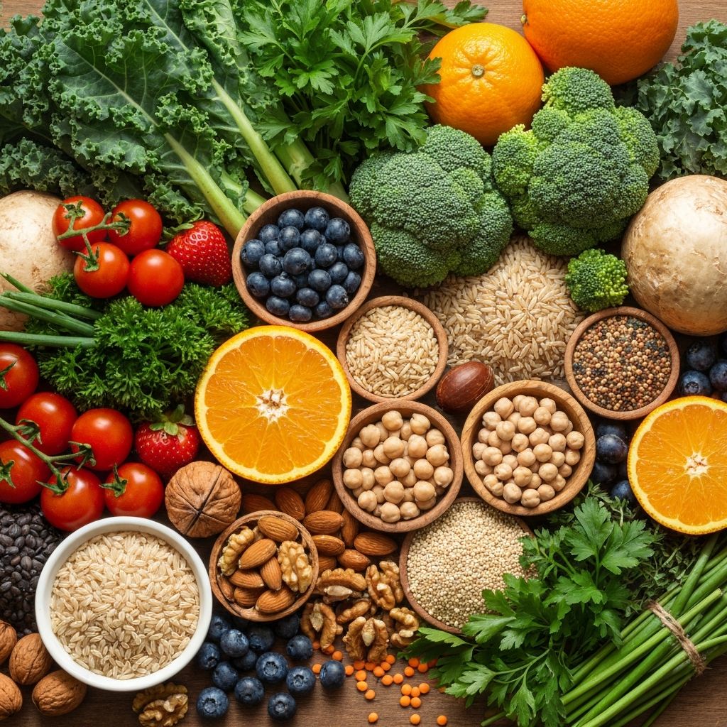 Variety of whole, nutrient-dense foods